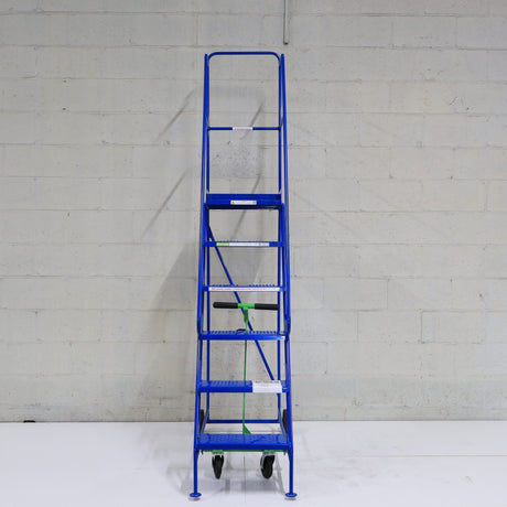 Industrial 06 Tread Mobile Step Narrow Aisle 2500H x 630W x 1360L - Platform 1500mm High - RackZone