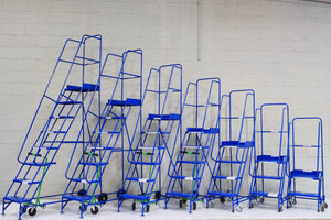 Industrial 06 Tread Mobile Step Narrow Aisle 2500H x 630W x 1360L - Platform 1500mm High - RackZone