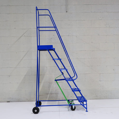 Industrial 06 Tread Mobile Step Narrow Aisle 2500H x 630W x 1360L - Platform 1500mm High - RackZone