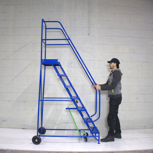 Industrial 07 tread mobile step 2750h x 850w x 1450 long - Platform 1750mm high - RackZone