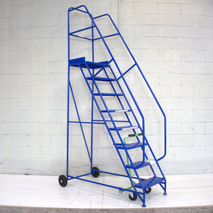 Industrial 08 tread mobile step 3000h x 850w x 1575 long - Platform 2000mm high - RackZone