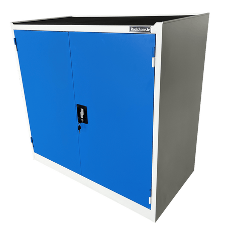 RackZone Two Door Storage Cabinet 1000H x 1023W x 550D with lockable doors.