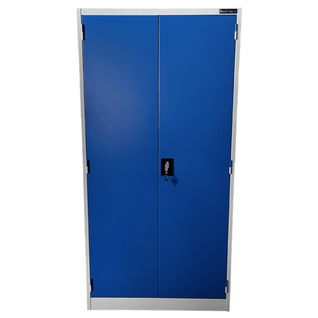 RackZone Wall-Zone Blue/Grey 2-Door Storage Cabinet, 1830H x 914W x 457D.