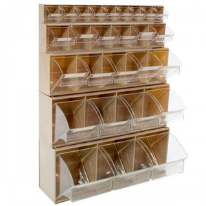 RackZone Tilt Bin System 1 800h x 600w with durable plastic storage.