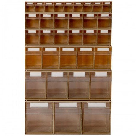 RackZone Tilt Bin System 2 (920h x 600w) with labeled small-item sections.