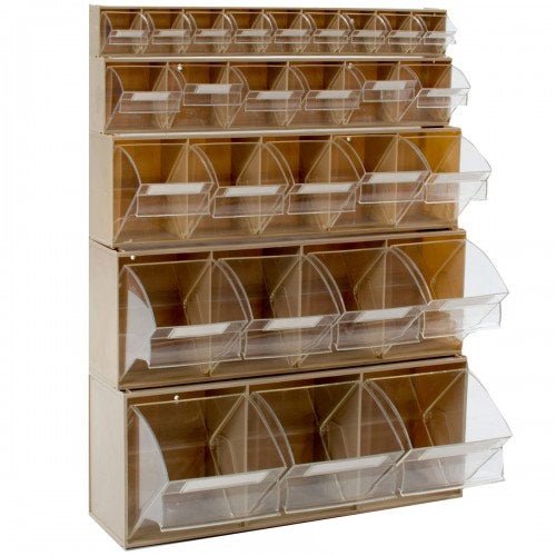 RackZone Tilt Bin System 3 1685h x 600w offers smart small storage.