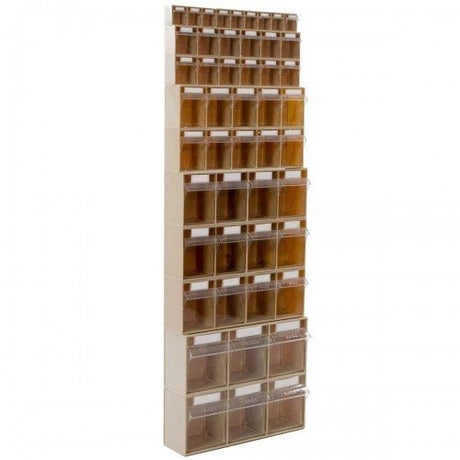 RackZone Tilt Bin System 4, 1720h x 600w, with multiple clear drawers.