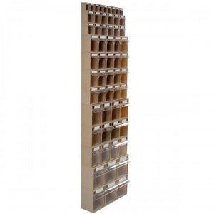 RackZone Tilt Bin System 5 2050h x 600w—compact storage with clear bins.