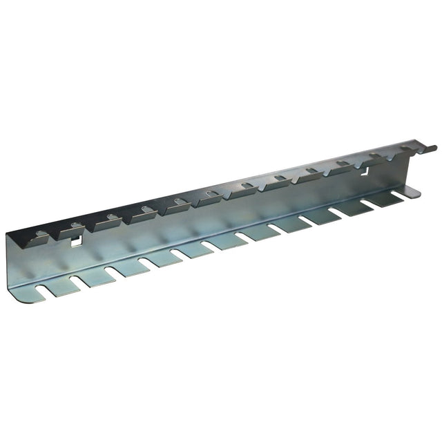 RackZone Wall-Zone Long Screwdriver Holder 370w x 30d x 50h with slots and holes.