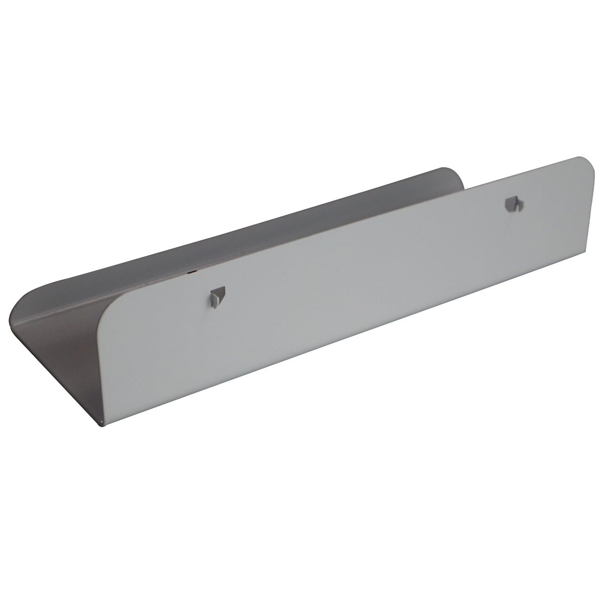 RackZone Wall-Zone Universal Shelf 250w x 90d x 90h, gray, wall-mounted.