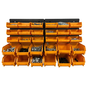Wall Mounted Storage Parts Bins with Panel