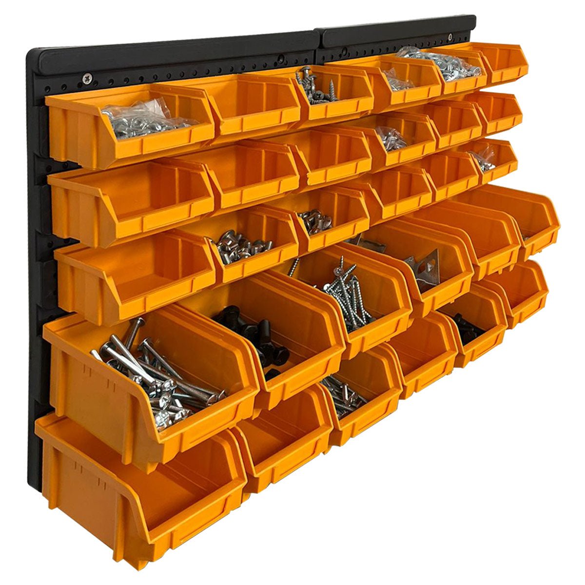 Wall Mounted Storage Parts Bins with Panel