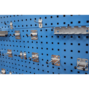 RackZone Wall-Zone Organiser 800x800mm with 26 hooks; great for garage storage.