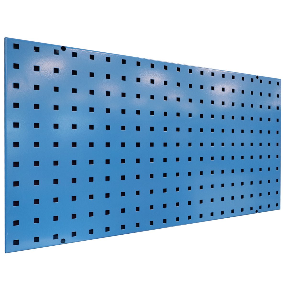 RackZone Wall-Zone Panel Board, 800x400x15mm, Blue RAL5015, metal with square holes.