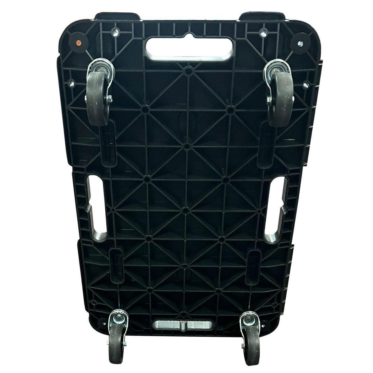 RackZone Plastic Dolly 120h x 600w x 400d with four wheels and handles.
