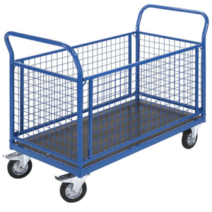 RackZone Platform Trolley 400kg with enclosed cage, ideal for warehouse use.