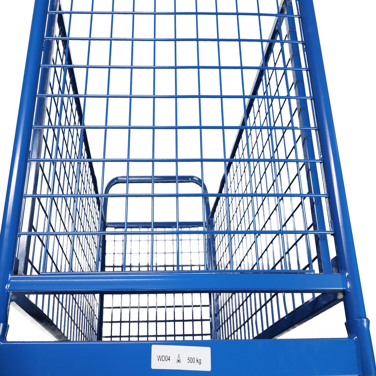 RackZone platform trolley 400kg with enclosed cage, ideal for warehouse storage.