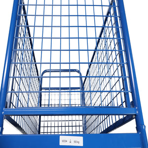 RackZone platform trolley 400kg with enclosed cage, ideal for warehouse storage.