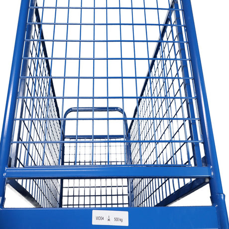 RackZone platform trolley 400kg with enclosed cage, ideal for warehouse storage.