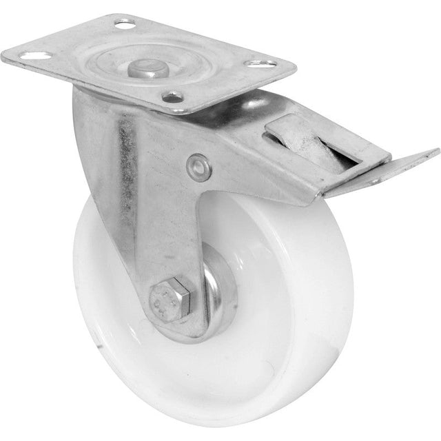 RackZone 125mm workbench wheel with stopper, ideal for industrial use.