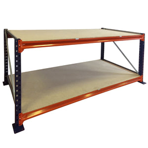 RackZone Industrial Workbench 1850w x 800d x 900h, 2-tier timber shelves.