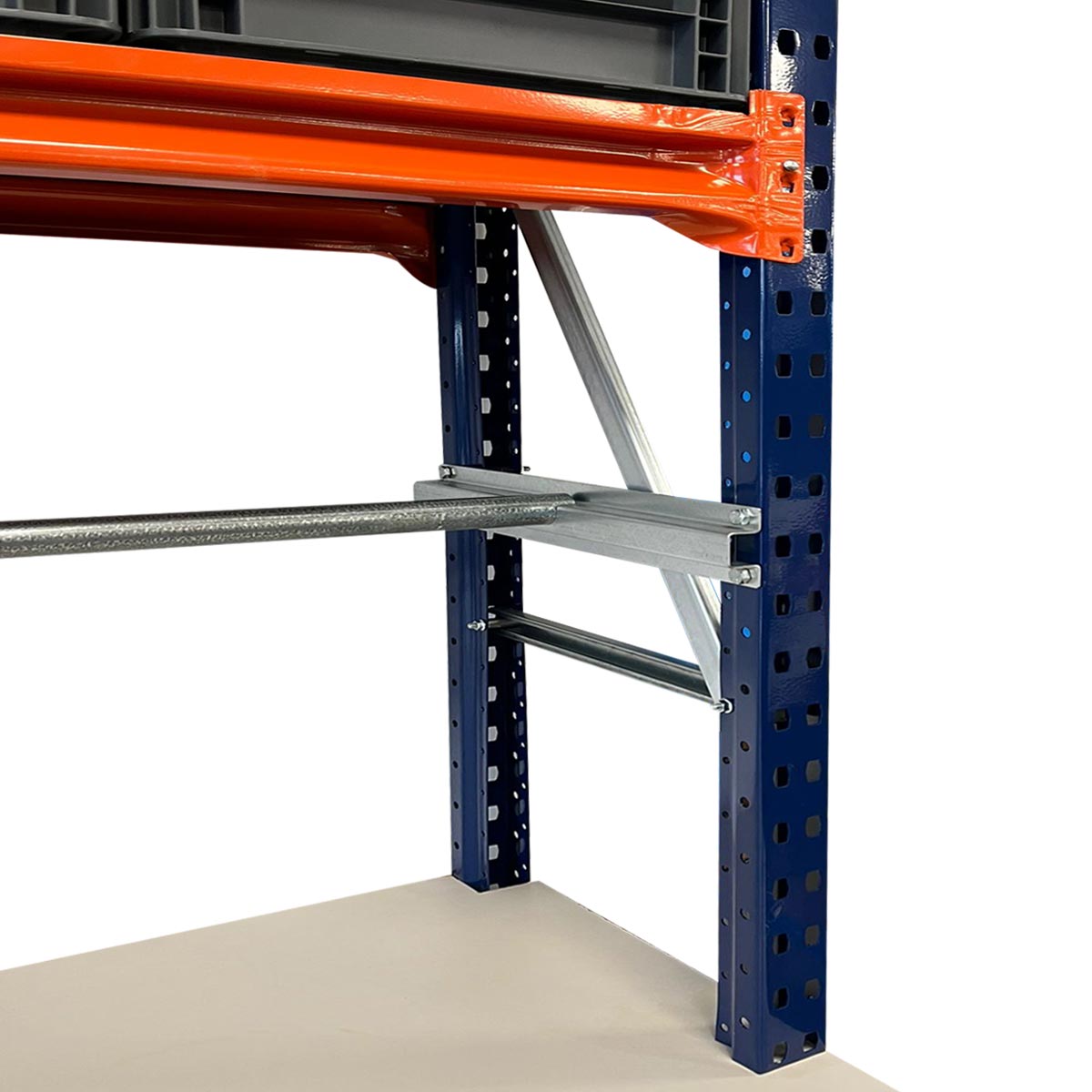 Industrial Workbench 2000H x 1500W x 800/400D With Bar and Holder Underneath c/w Timber & Feet
