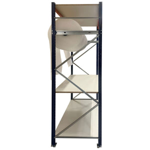 RackZone Industrial Packing Station, 3 levels, timber & hanging rail—ideal dispatch.