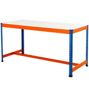 Value Workbench Orange/Blue 900h x 1500w x 600d 2 Levels c/w Chipboard 15mm 300kg