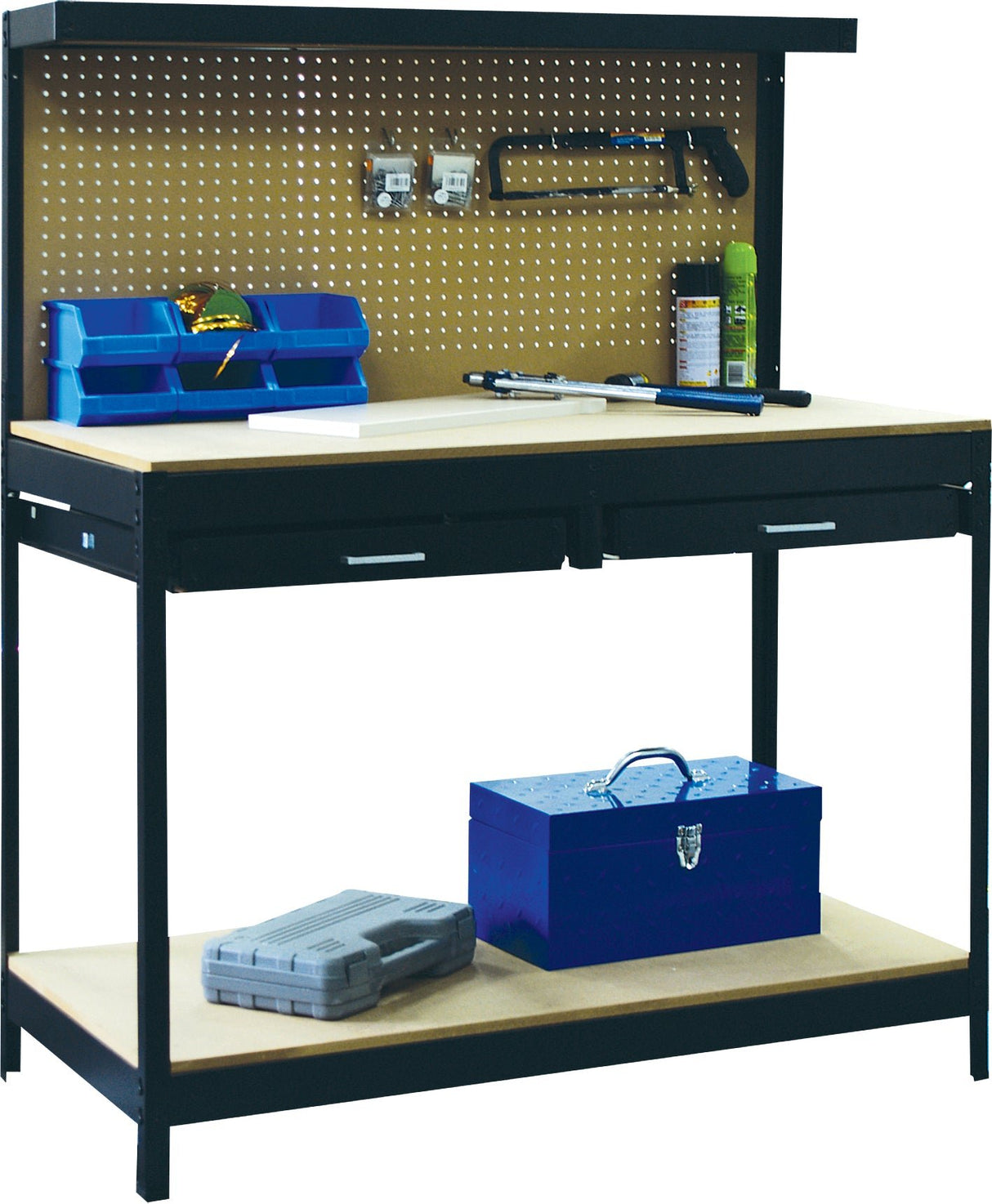 RackZone Work Station Value Bench with 2 drawers, 1520h x 1220w x 610d.
