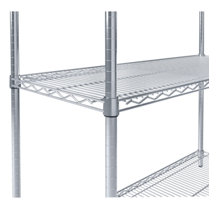 RackZone Wire Chrome Shelving 4 Level, 300kg UDL, adjustable and sturdy.