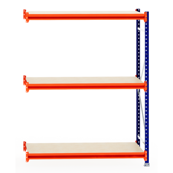 RackZone Longspan Shelving 600mm Depth, Laminated Timber, Extender unit.