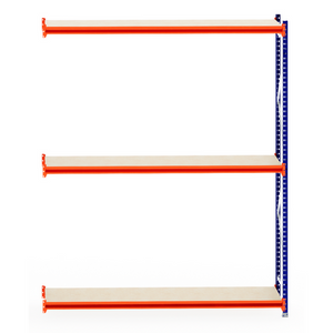 RackZone Longspan Shelving Extender with laminated timber shelves, 600mm depth.