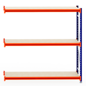 RackZone Longspan Shelving Extender, 600mm deep with timber shelves.
