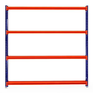RackZone Tyre Racking 400mm Depth Starter with orange beams and blue supports.