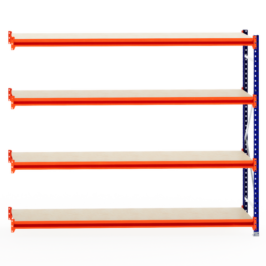 RackZone Longspan Shelving 600mm Deep with Laminated Timber, Extender unit.