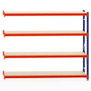 RackZone Longspan Shelving 600mm Deep with Laminated Timber, Extender unit.