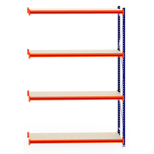 RackZone Longspan Shelving 600mm Laminated Timber, Extender, side view.