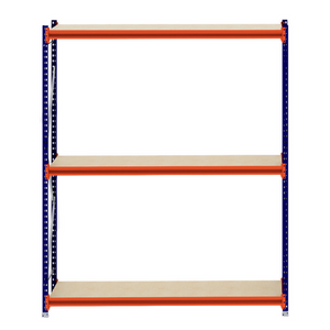 RackZone Longspan Shelving 600mm Laminated Timber Starter, front view.