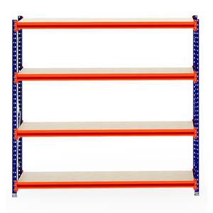 RackZone Longspan Starter, 5 empty laminated timber shelves, 600mm depth.