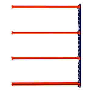 RackZone Tyre Racking 400mm Depth Extender with blue frame, orange beams.