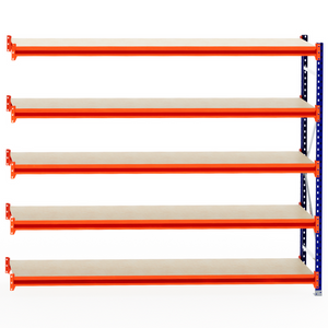 RackZone Longspan Shelving Extender, 600mm deep, with laminated timber shelves.