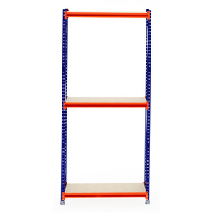 RackZone Longspan Shelving 600mm with laminated timber shelves, starter unit.