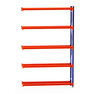 RackZone Tyre Racking Extender with five orange beams and blue frame.
