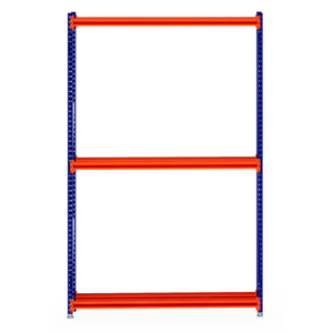 RackZone Tyre Racking 400mm Depth Starter with orange beams and blue supports.