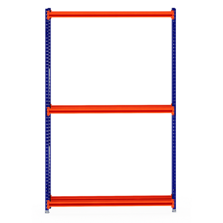 RackZone Tyre Racking 400mm Depth Starter with orange beams and blue supports.