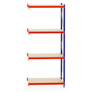 RackZone Longspan Shelving Extender, 600mm depth with timber shelves.