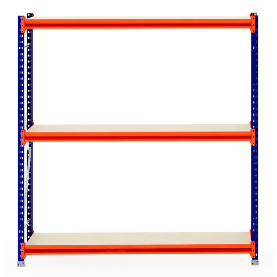 RackZone Longspan Shelving 600mm Deep, Laminated Timber, Starter Unit, empty.