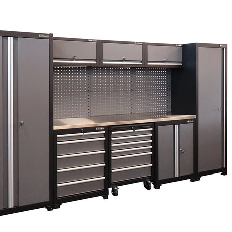RackZone Modular Workstation System 4 features modular cabinets and smooth slides.