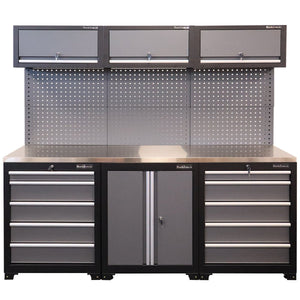 RackZone Modular Workstation System 7: steel cabinet with drawers.