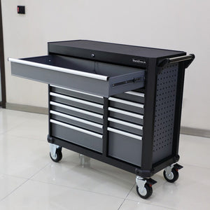 RackZone 12 Drawer Industrial Cabinet with castors, perfect for garage storage.